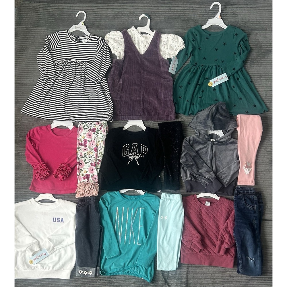 Huge Lot Girls Winter Clothes 3T New &EUC Dress Nike Gap Sweatshirts Pants 3 H&M